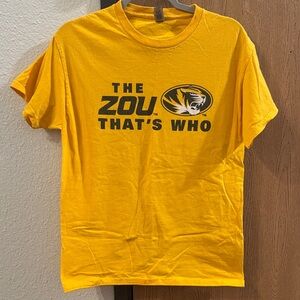 Gildan Yellow Mizzou Heavy Cotton T-Shirt